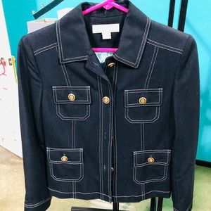 NWOT: never worn Rayon/poly denim style jacket